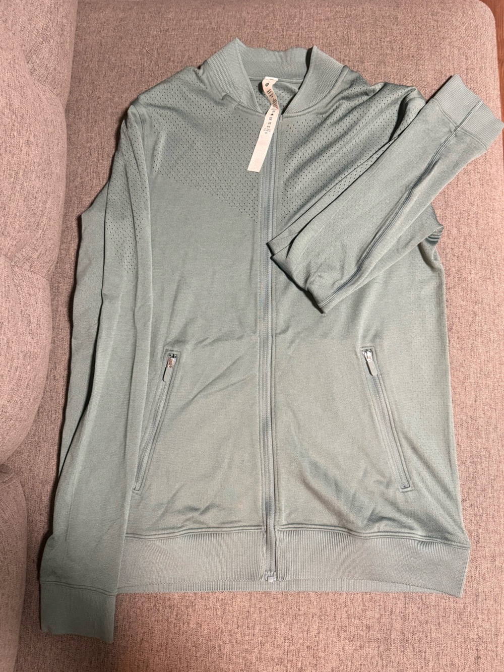 lululemon athletica Light Green Full-Zip Jacket
